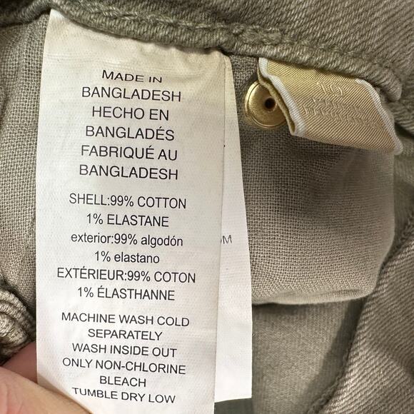 Michael Kors Chino Pants WMNS 10 Olive Green Straight Leg High Rise QS49055E9U - Picture 10 of 16